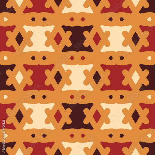 Seamless pattern with geometric ornament. Abstract vintage illustration.