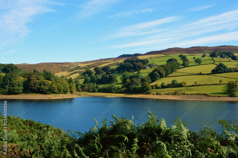 Ladybower Reservoir in the English Peak District. Ladybower Reservoir in the English Peak District.