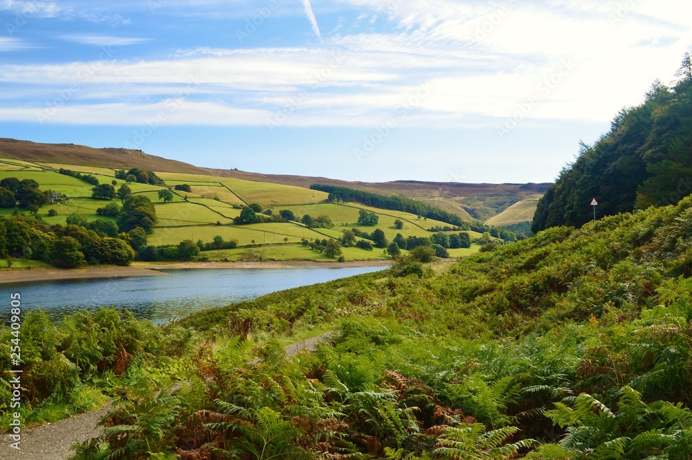 Ladybower Reservoir in the English Peak District.