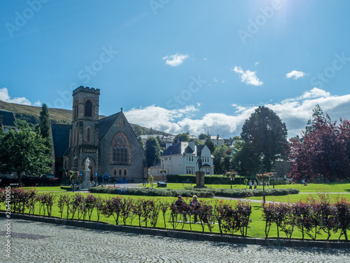 church in fort william scotland on a sunny day photo