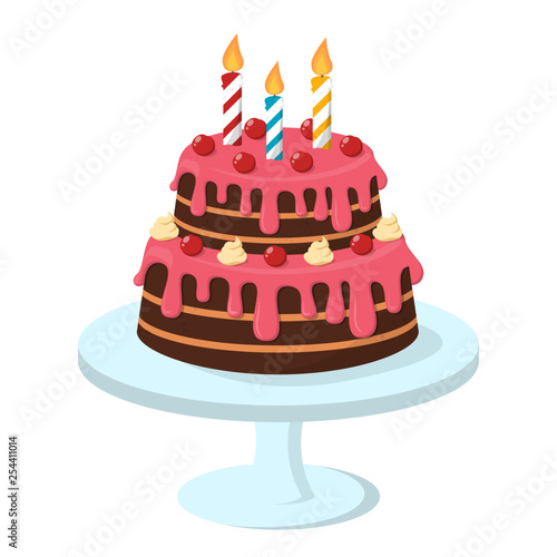 Birthday cake with candle on it