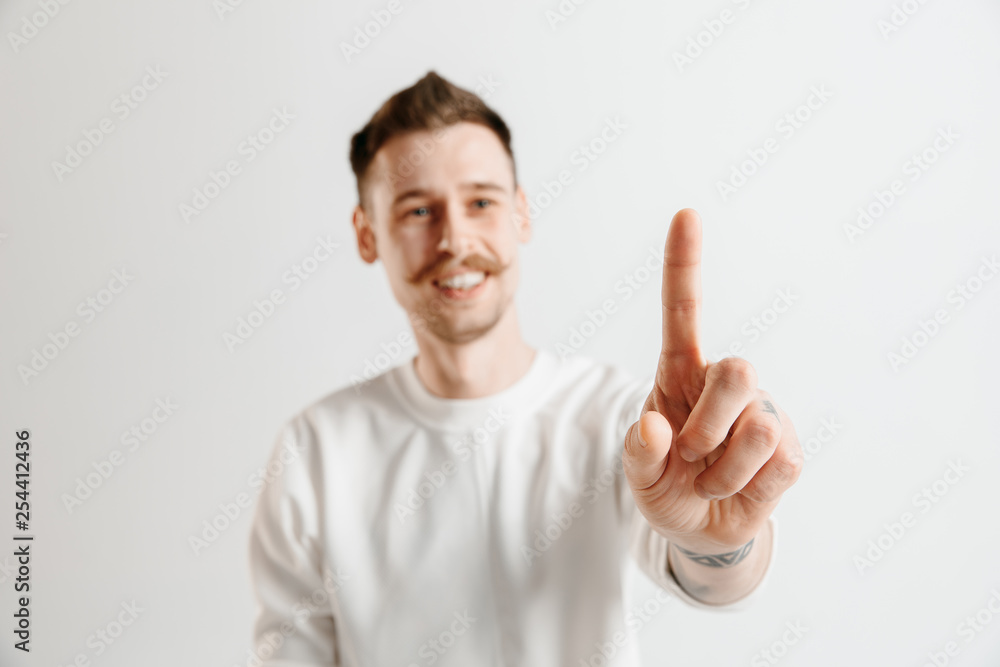Businessman finger touching empty search bar, modern business background concept - can be used for insert text or pictures. Businessman finger touching empty search bar, modern business background concept - can be used for insert text or pictures.