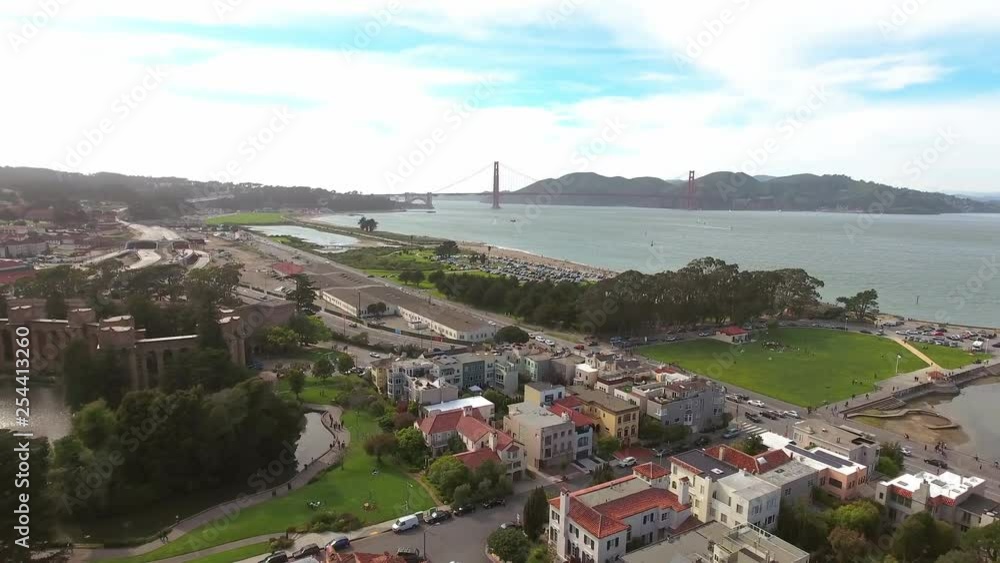 Presidio of San Francisco. Aerial View. Presidio of San Francisco. Aerial View.