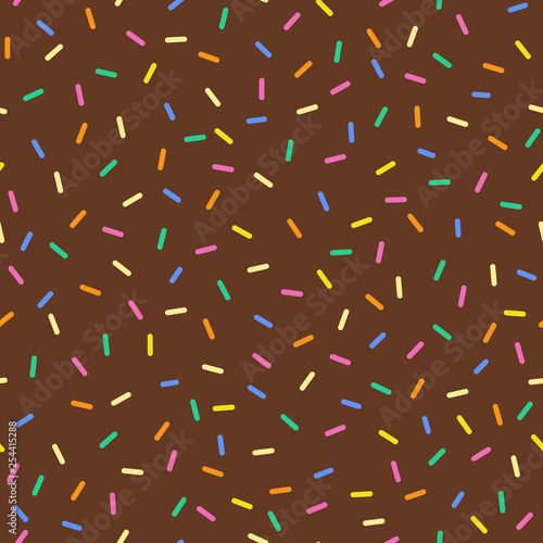 Seamless sprinkles pattern with candy colors