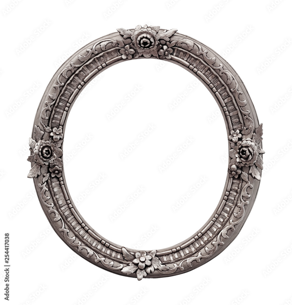 Silver frame for paintings, mirrors or photo isolated on white background Silver frame for paintings, mirrors or photo isolated on white background