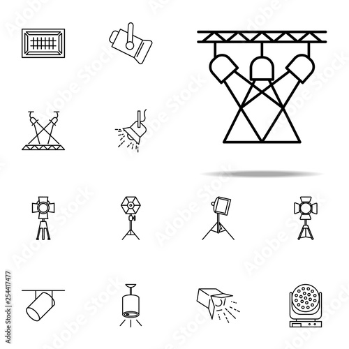 light for the stage icon. Spotlight icons universal set for web and mobile