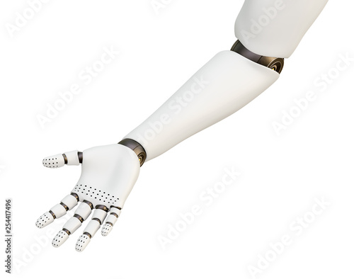 White Robot Hand, Isolated photo