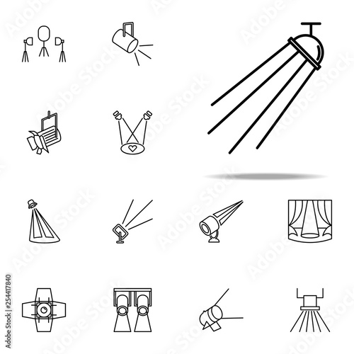 ceiling spotlight icon. Spotlight icons universal set for web and mobile