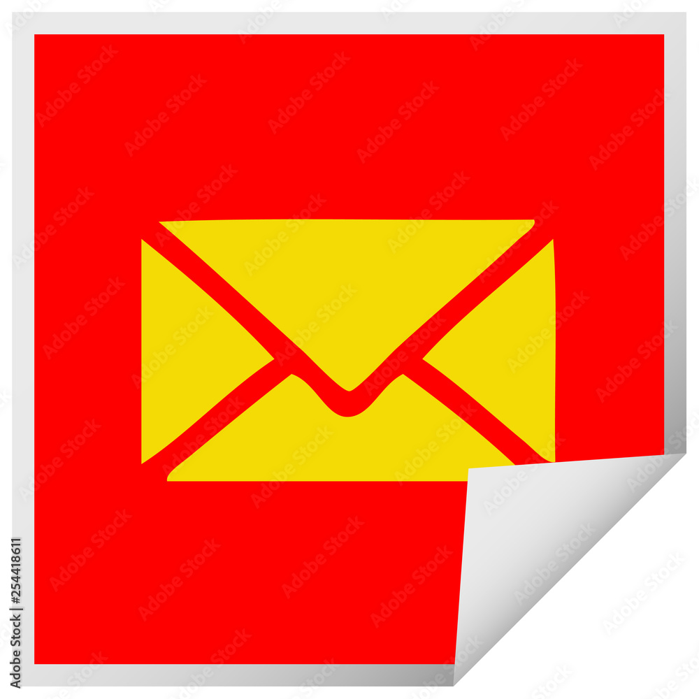 square peeling sticker cartoon paper envelope square peeling sticker cartoon paper envelope