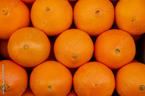Whole oranges background. Top view