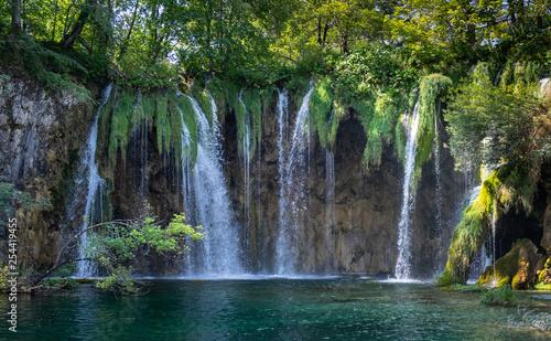 Galovacki Buk waterfall  one of the largest waterfalls in Plitvice Lakes National Park  Croatia