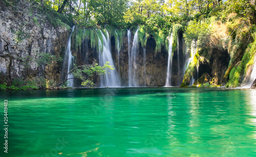 Galovacki Buk waterfall  one of the largest waterfalls in Plitvice Lakes National Park  Croatia
