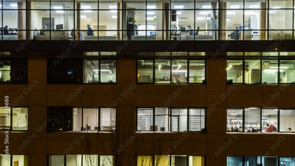 creative office workers in the end of working day time lapse creative office workers in the end of working day time lapse