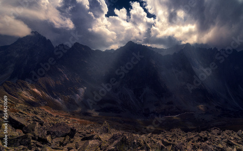 clouds over mountains