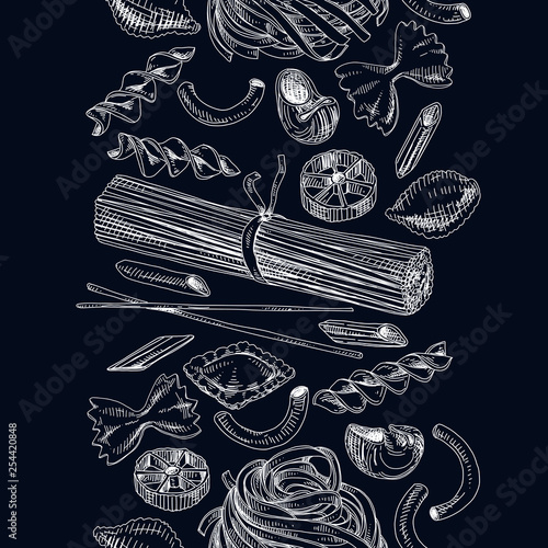 vector hand drawn pasta Illustration.