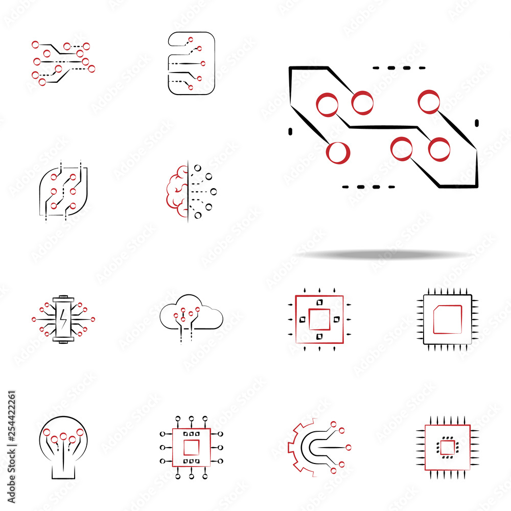 abstract board icon. Electronics icons universal set for web and mobile