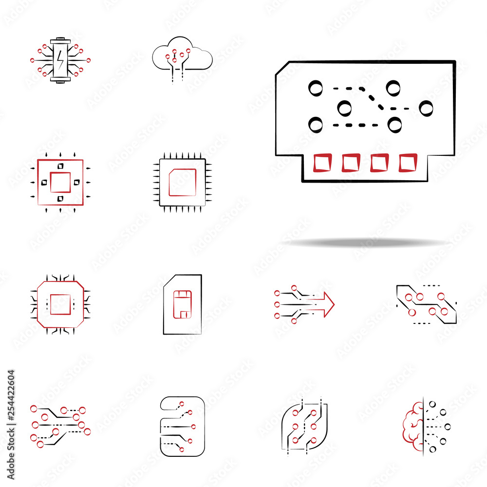 module icon. Electronics icons universal set for web and mobile