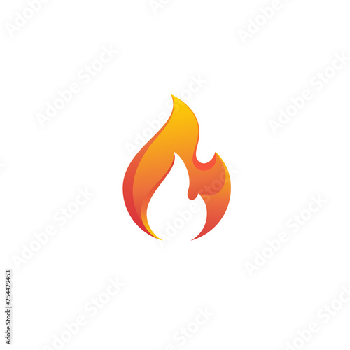 Fire flame vector icon.