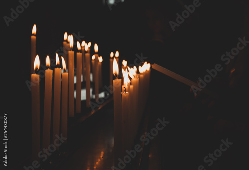 Candles in the church.