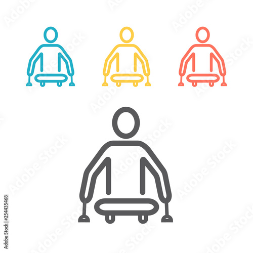 Amputee line icon. Vector sign for web graphics.