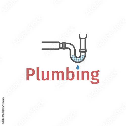 Clog in pipe. Blocked pipe. mud in a blocked drain, unclog, water leak. Vector illustration.