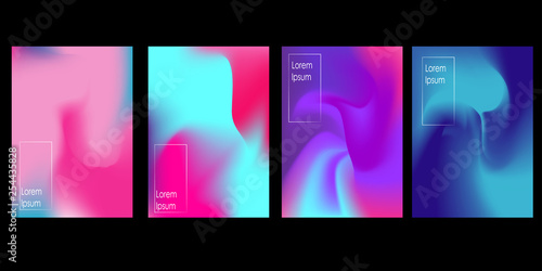 Abstract fluid 3d shapes vector trendy liquid colors background.with Modern composition vector template for brochure, leaflet, flyer, cover, catalog in A4 size © Wongjogja