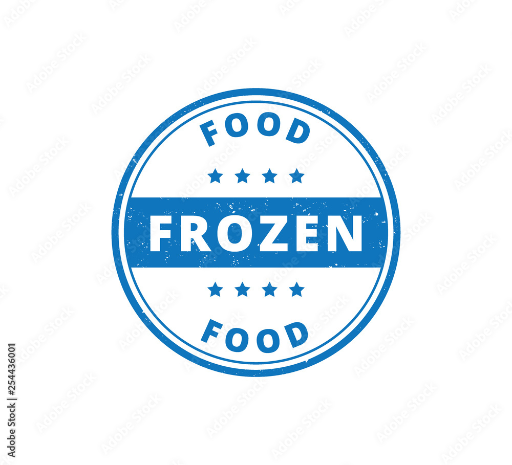 circle frozen food product label grunge textured vector design circle frozen food product label grunge textured vector design