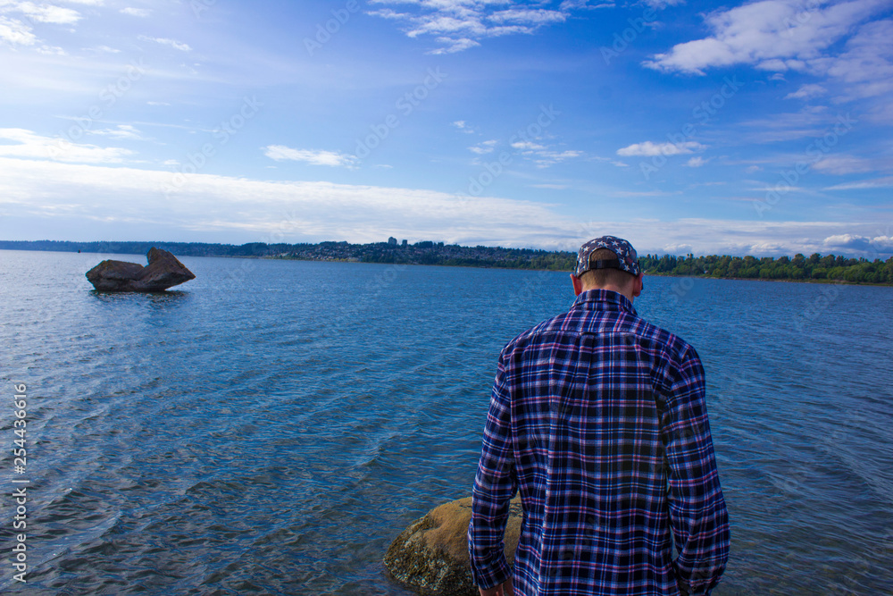 man on pier