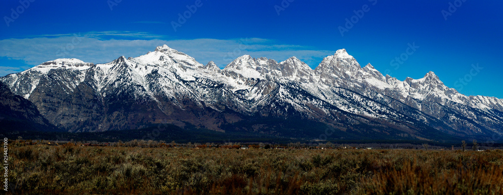 View of Teton Mountain Range Wyoming