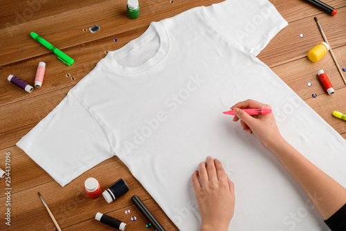 Obraz na płótnie Drawing on a fabric