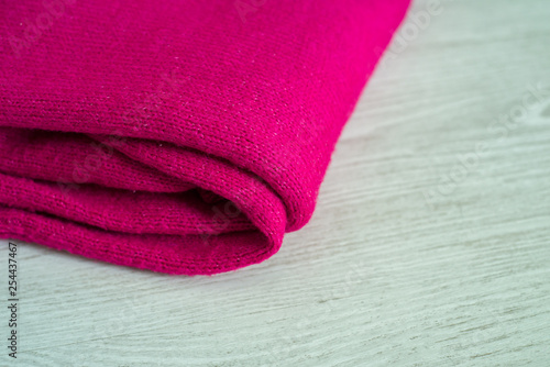 Magenta knitting wool texture background