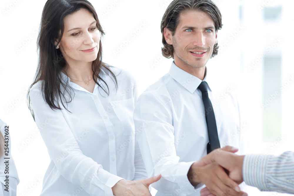 business woman discussing a document with her colleagues. business woman discussing a document with her colleagues.