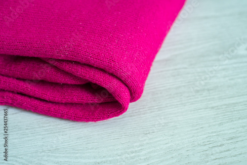 Magenta knitting wool texture background