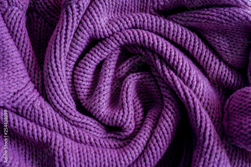 purple knitting wool texture background
