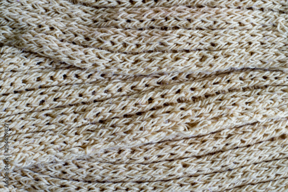 Beige knitting wool texture background Beige knitting wool texture background