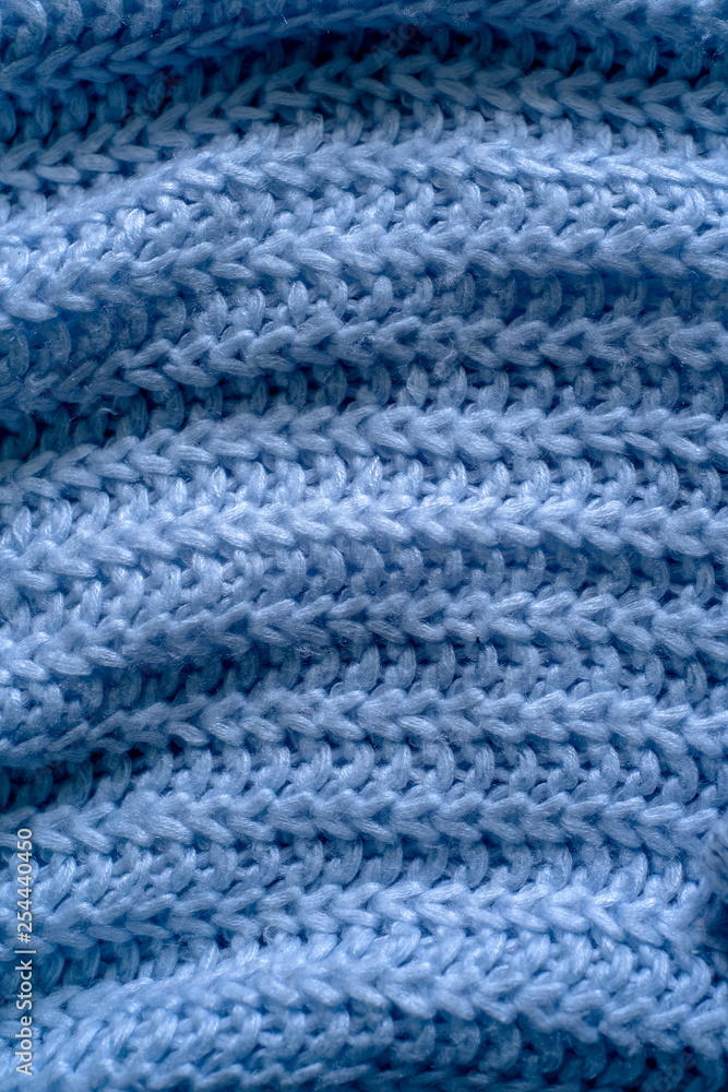 Blue knitting wool texture background Blue knitting wool texture background