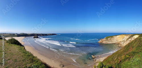 Panoramic view of the beach of Penarronda in Asturias - Spain
