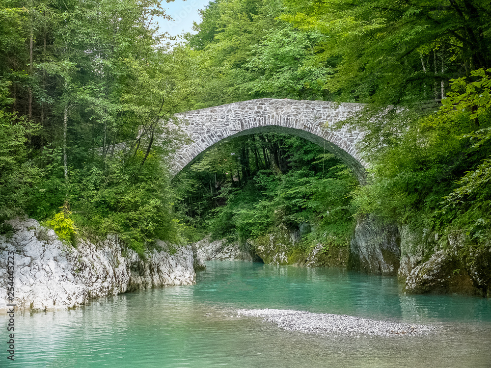 Fototapeta premium Old Stone Bridge In Europe