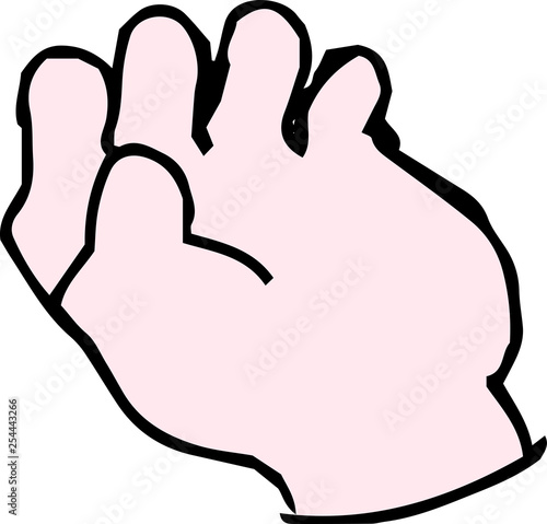 Sketch of Caucasian hand sign