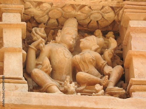 Parsvanath, Adinath, Shanti Nath, Eastern group of temples, Khajuraho, Madhya Pradesh, India, known eroticheskim design of the Kama Sutra, UNESCO world heritage site photo