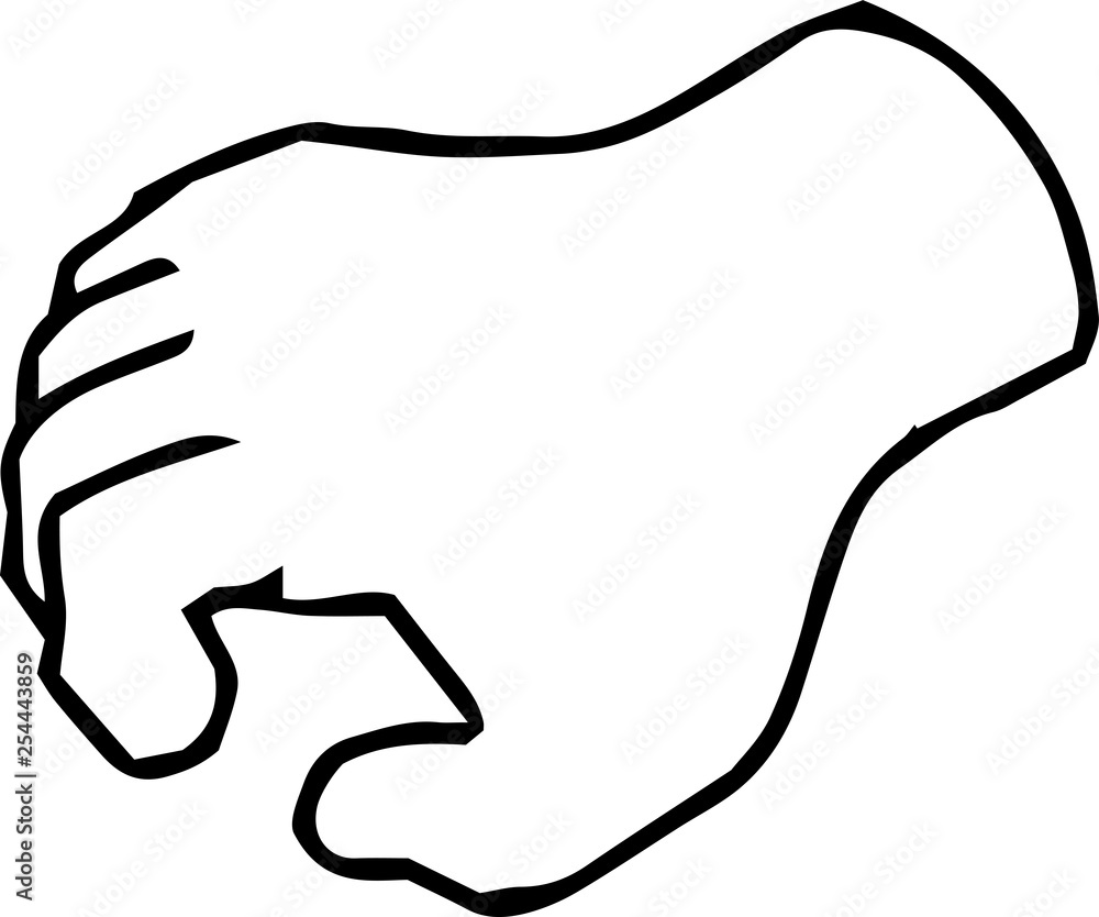 Fototapeta premium Rough sketch of hand sign