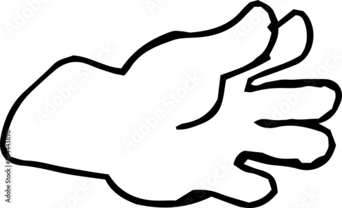 Rough sketch of hand sign