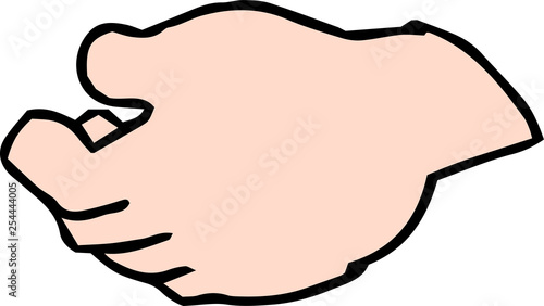 Sketch of Asian hand sign