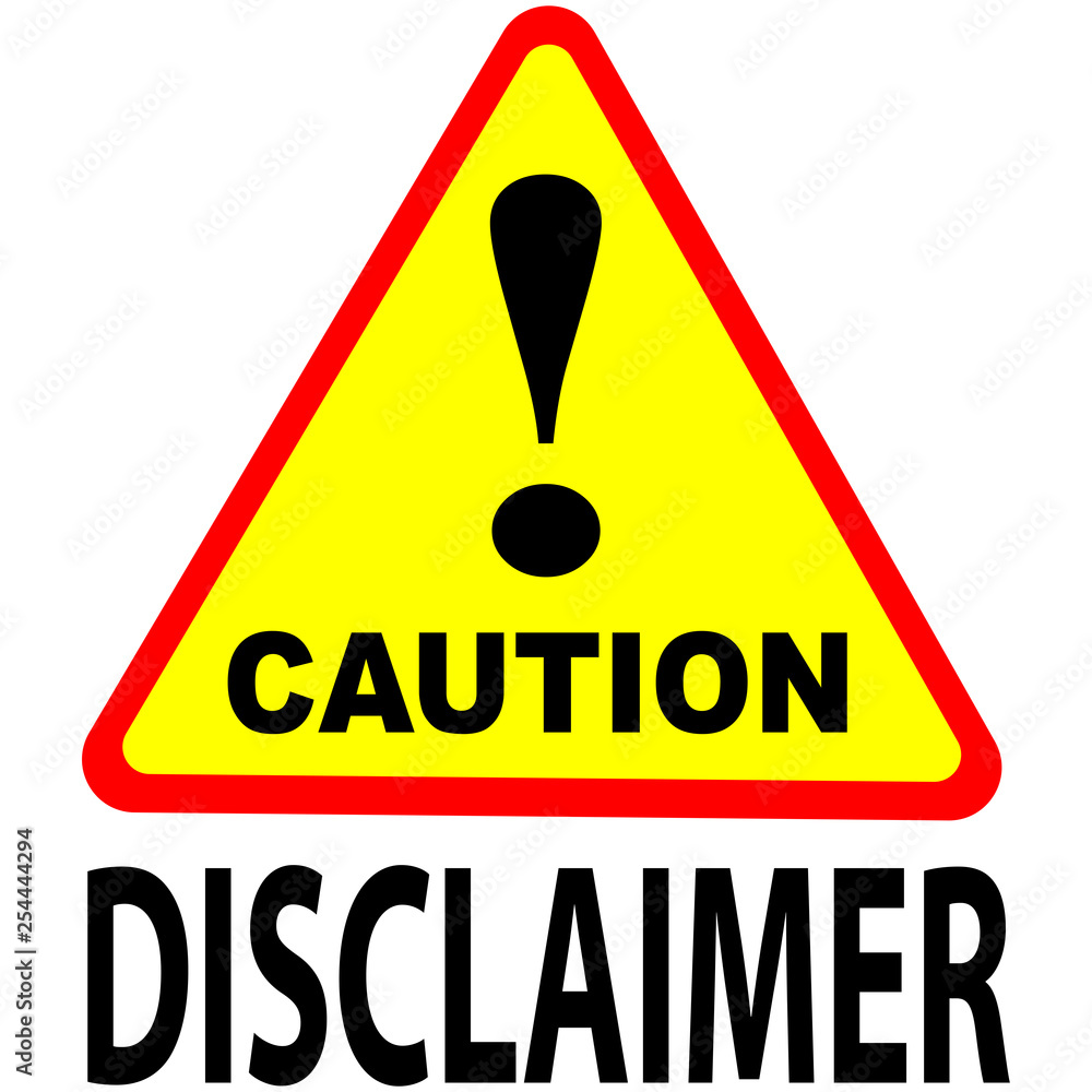 A triangular yellow warning sign with a red border with an exclamation mark, with the text A triangular yellow warning sign with a red border with an exclamation mark, with the text