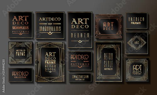 Luxury Vintage Artdeco Frame Design. Vector illustration