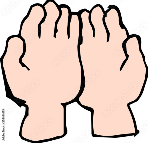 Sketch of Asian hand sign