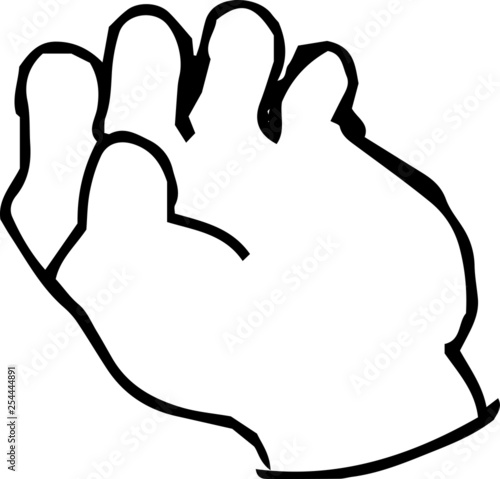 Rough sketch of hand sign