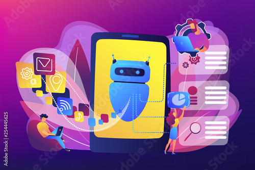 Natural language processing concept vector illustration.
