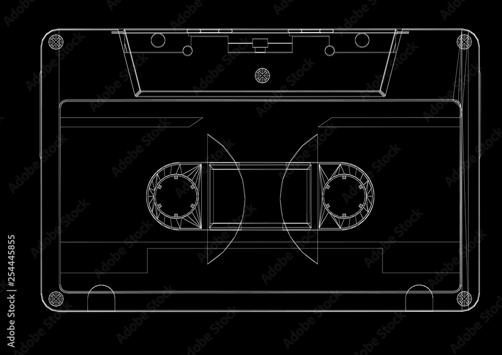Compact Audio Cassette Architect blueprint Compact Audio Cassette Architect blueprint