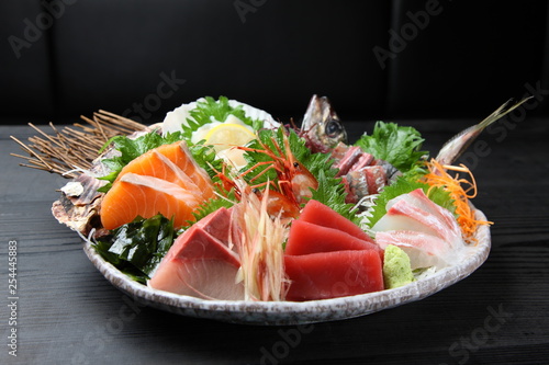fresh sashimi plate photo